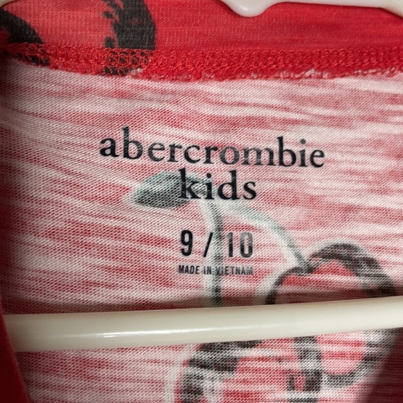 Abercrombie Kids Girls Cherry Print Top sz 9/10 - Picture 3 of 4